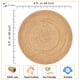 thumbnail image 3 of Alfombra Area Savi Home de yute tejida a mano, 120 cm, redonda, beige, vintage, 3 of 8