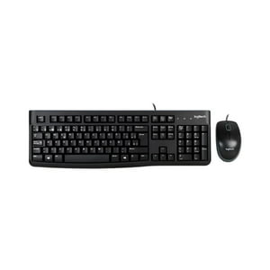 Logitech - Kit Teclado Y Mouse Usb Alambricos Negro Mk120