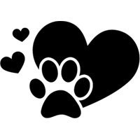 Rienda Libre - Sticker Paw Print And Heart Corazones Patita Auto Camioneta