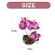 thumbnail image 2 of Bonsái lunar de orquídea phalaenopsis de tres puntas, flor artificial decorativa, planta verde en maceta, decoración del hogar, 2 of 5