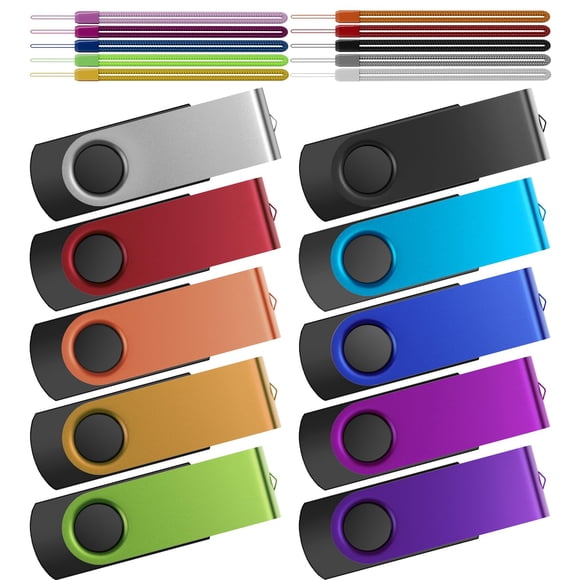 Unidad flash USB Kepmem 32 GB (paquete de 10) Swivel Metal 3.0