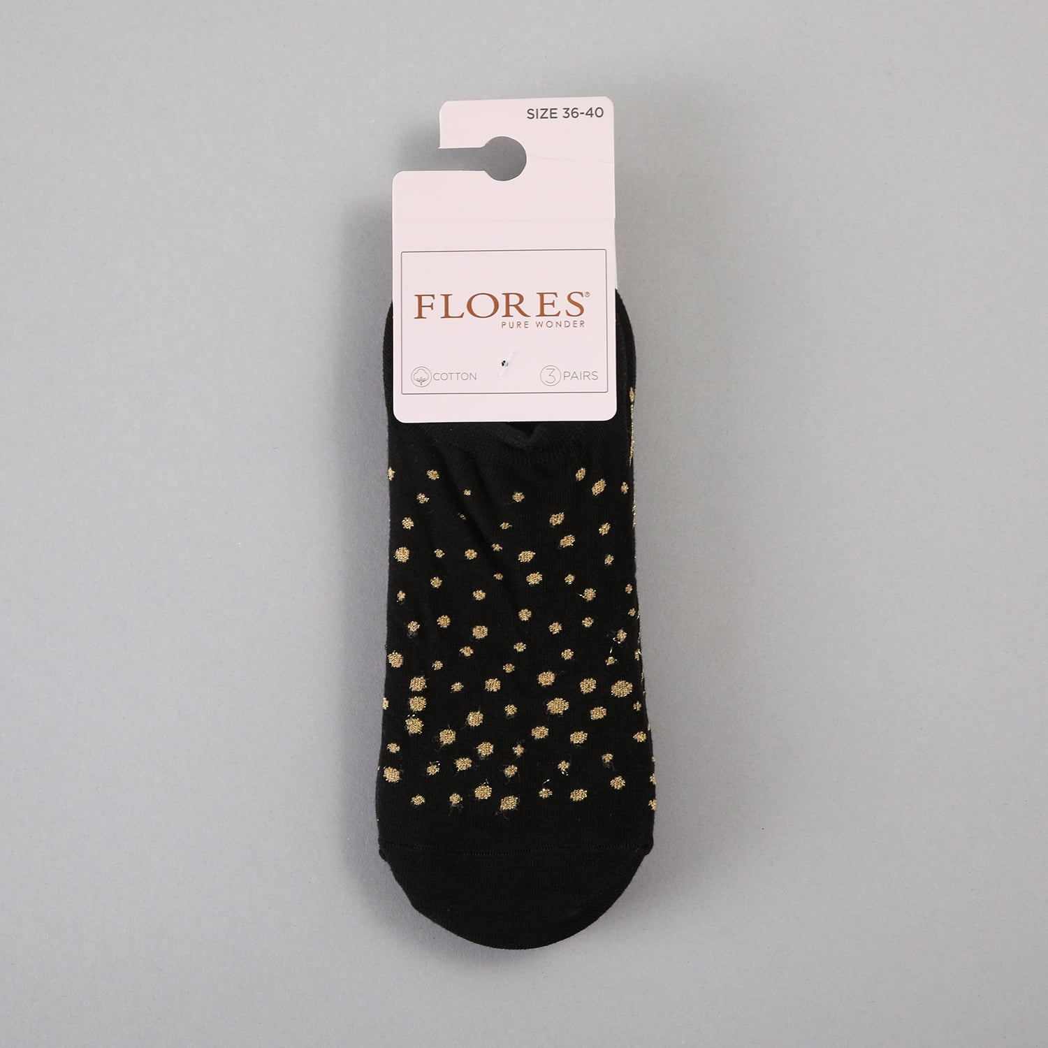 Calcetin 3x Pack Invisible Brillo Flores Mujer 50770-2