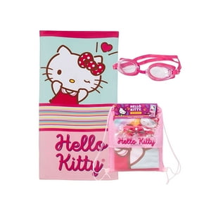 Mashini - Toalla Niño Niña Con Lentes De Agua Y Bolso Hello Kitty