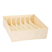 Magideal - Caja De Almacenamiento Para Ropa Interior Y Calcetines, Contenedor De Almacenamiento Para Baño, Versátil, Fácil De Limpiar, Organizador De Cajones Par Cuadrícula Beige 7