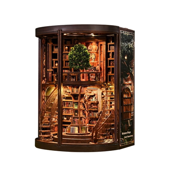 Kit de Rincón de Lectura Soothee 356 piezas LED Biblioteca Sabia