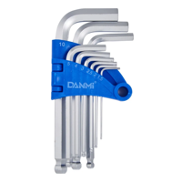 Genérico - Set Juego De Llaves Allen Hexagonal . S . 9 Pzs Danmi