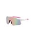 thumbnail image 3 of POLASUP GAFAS LENTES DE SOL Gafas de sol deportivas blancas con detalles rosas y lentes iridiscentes. Diseño moderno, protección UV 400. Ideales para ciclismo, running y actividades, 3 of 7