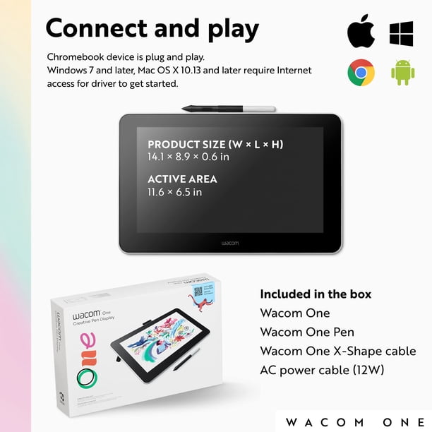 Tableta de dibujo Wacom One HD Creative Pen Display de 13,3