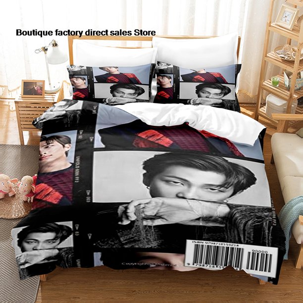 Nam-joon Kim Album Bedding Set Single Twin Full Queen King Size Bed Set Aldult Kid Bedroom Duvetcover Sets bed sheet set Bed Sheets