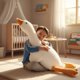 thumbnail image 1 of Peluche Ganso Gigante Suave Decorativo Blanco, 1 of 3