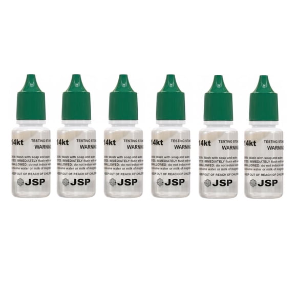 Kit De Prueba De Oro Pureza 14k 6 Frascos