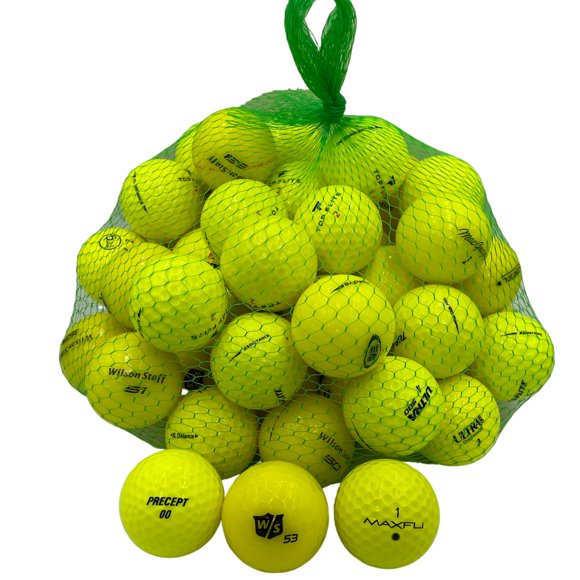 Golf Ball Planet - Pack de 50 bolas de golf amarillas (mezcla)