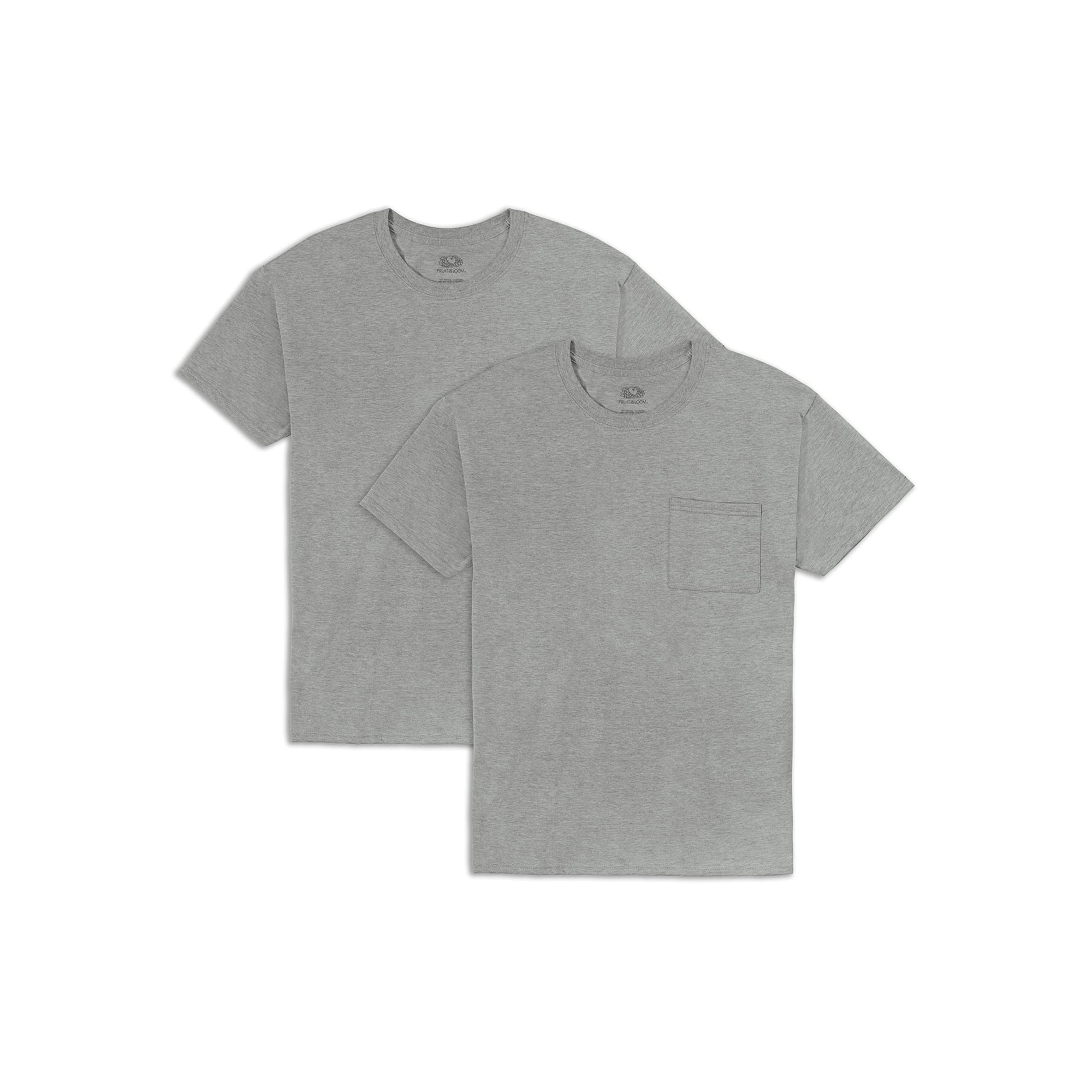 Camiseta Fruit Of The Loom Eversoft De Algodón Con Bolsillo Para Hombre