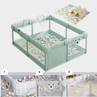 Babyluna - Corral Gimnasio De Juego Bebé Con Alfombra Y Juegos