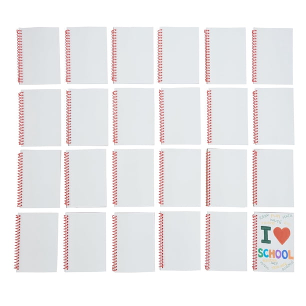 Set de 24 cuadernos en blanco Colorations 18 × 13 cm, encuadernación en espiral, para niños