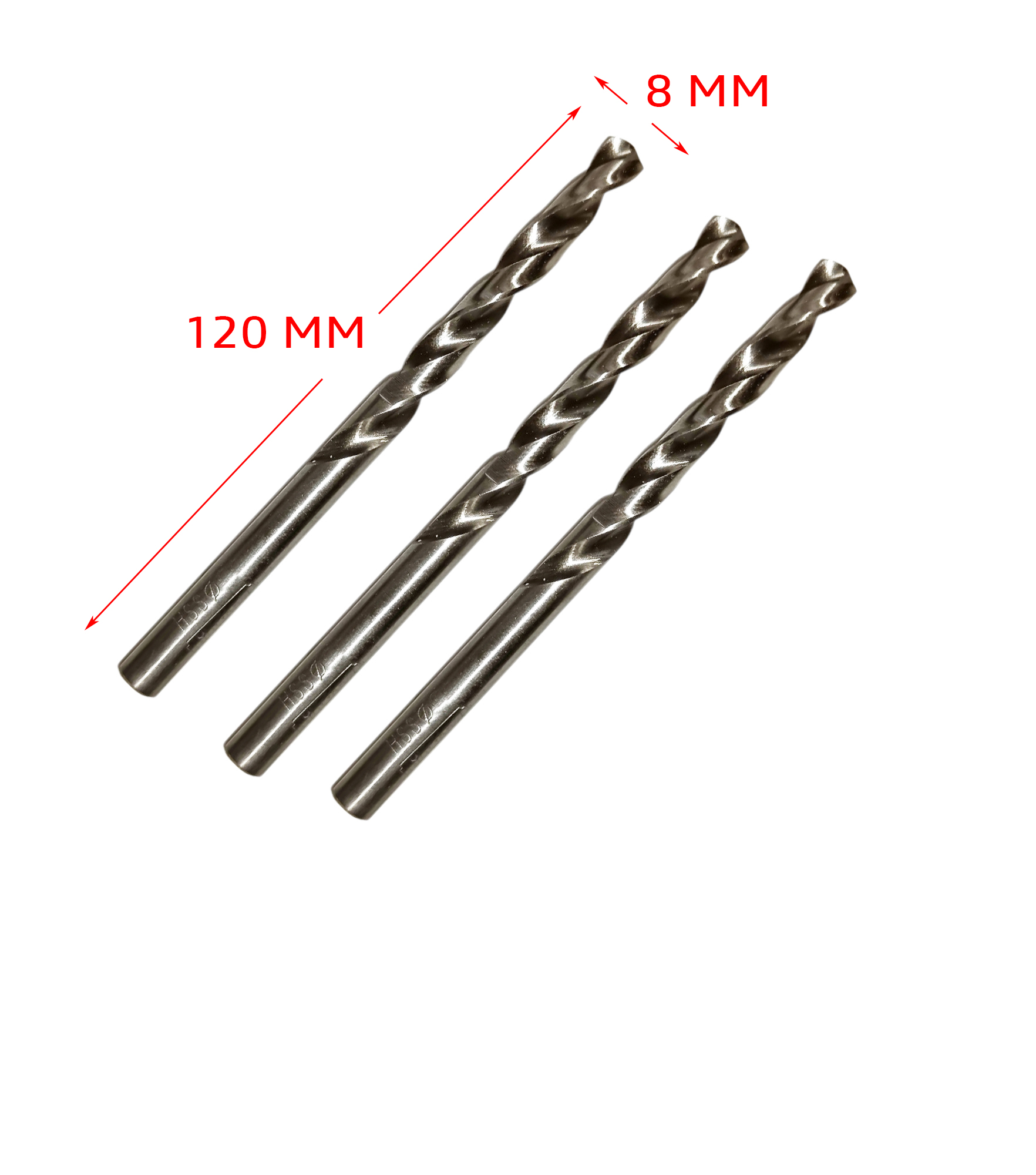 Oem - 3 Brocas De 8 Mm Hss Para Metal Altísima Calidad