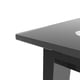 thumbnail image 3 of Modern tempered glass black dining table, simple rectangular metal table legs living room kitchen table, 3 of 3