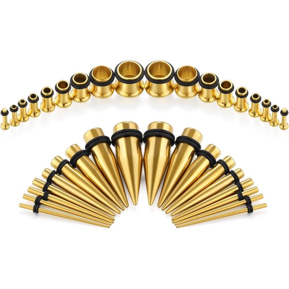 VCMart 14G00G Kit de estiramiento para orejas, 36 piezas
