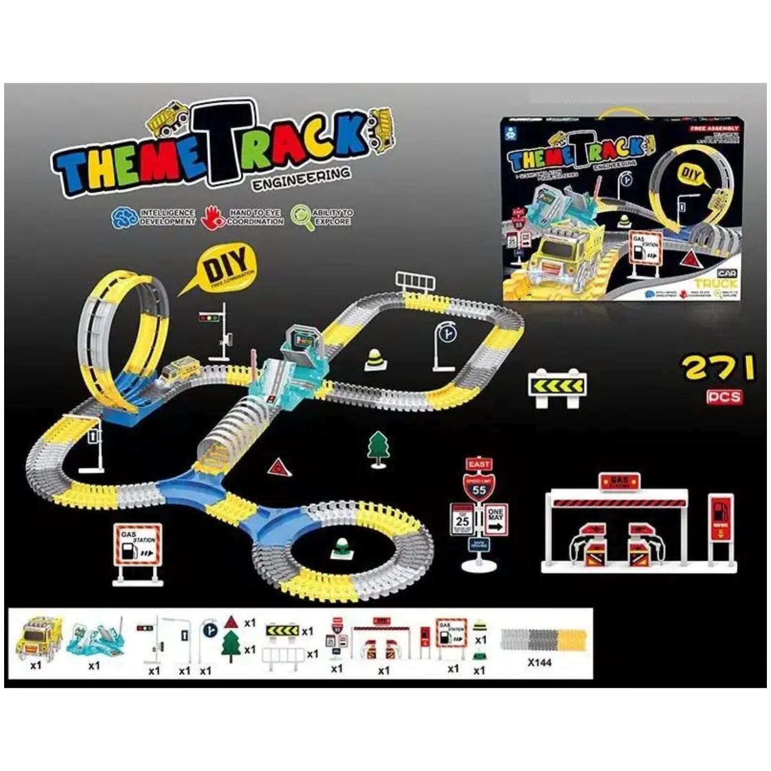 Total E-Commerce - Juguete Pista De Camion Con Giro 360° 165 Piezas Infantil