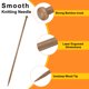 thumbnail image 4 of Uxcell 7mm Aguja de Tejer de Bambú Recta de Punta Simple 13.8 Pulgadas de Largo Agujas de Tejer de Madera para Suéter Talla US 10.5, 4 of 6