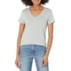 thumbnail image 2 of Camiseta GAP con cuello en V favorita para mujer, gris jaspeado, 2 of 4