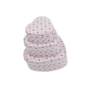 Homewell - Set Cajas Diseño Corazon Metal 12X11X5Cm (3U)