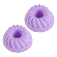 Bothyi - 2 Moldes De Silicona Estriados Para Hornear, Moldes Para Hornear, Moldes Antiadherentes Para Pasteles, Color Morado