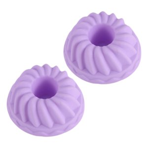 Bothyi - 2 Moldes De Silicona Estriados Para Hornear, Moldes Para Hornear, Moldes Antiadherentes Para Pasteles, Color Morado