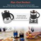 thumbnail image 3 of Juego de tazas de café COSORI de acero inoxidable de 500 ml con tapa negra y azul, 3 of 9