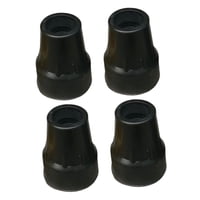 Magideal - 4 Piezas De Puntas De Bastón De Goma De 7/8 Pulgadas Reemplazos Resistentes Al Desgaste Para Suelo Irregular O Suelto Instalación Conveniente Antidesl Negro