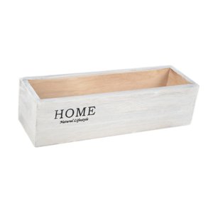 Ioensy - Bandeja De Almacenamiento Multifuncional, Estilo Retro, Para Suculentas, Para Exteriores, De Madera, Color Blanco