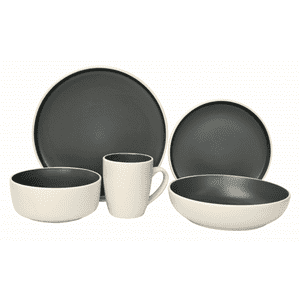 Lugano - Set De Vajilla 20Pzs Olive Cerámica Arena