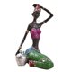 thumbnail image 2 of Estatua De Colección Escultura Resina Africana Tribal Lady Figurines Plata, 2 of 5