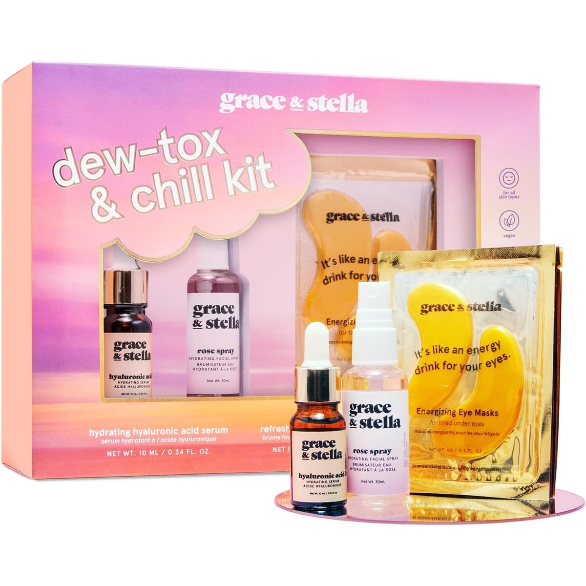 Set Skincare Grace Stella Dewtox Chill Ácido Hialurónico