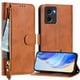 thumbnail image 1 of Funda Tipo Billetera para Motorola Moto G05 con Cremallera Portatarjetas Soporte Correa de Muñeca Cuero marrón, 1 of 5