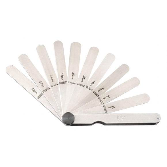 Medidor de espesor L.S. Starrett 467 mm, 0,04 a 5,0 mm, acero templado