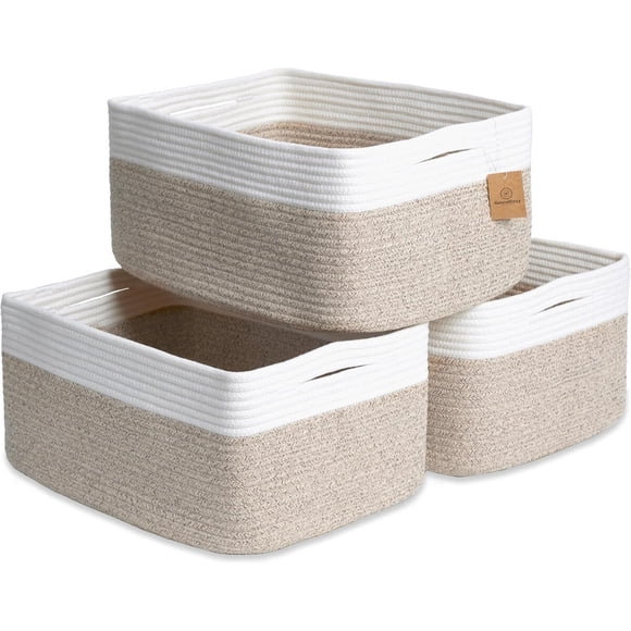 Canastos Organizadores NaturalCozy 16.8 x 13 x 7.6, 3 Unidades
