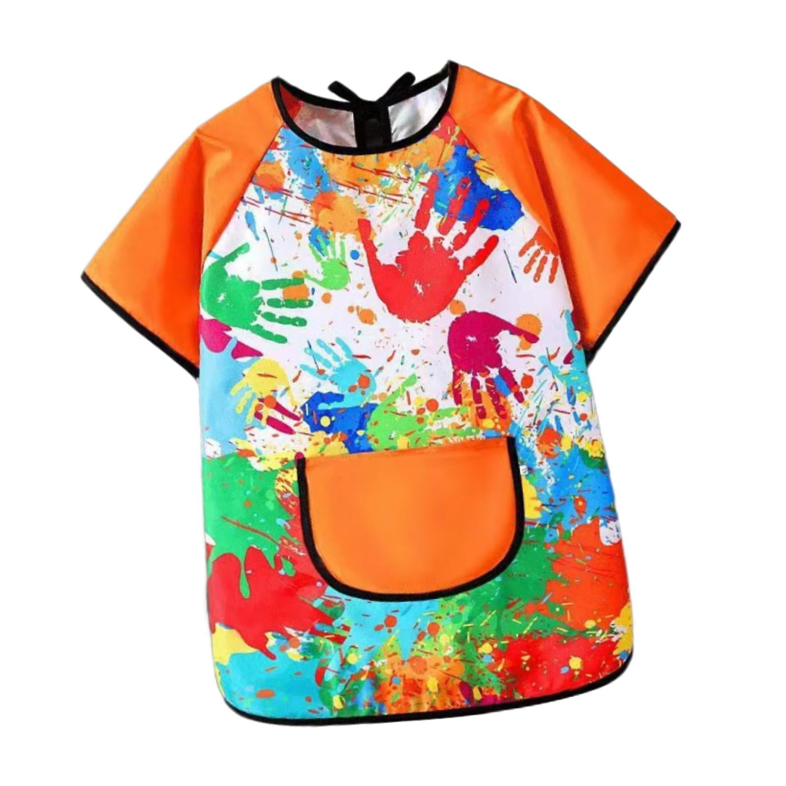 Magideal - El Delantal De La Pintura De Arte De Arte Infantil Convenientemente De Pintura De Pintura Para Artesanías De La Clase De Arte Naranja Xl