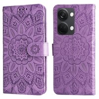 Funda Tipo Cartera Foxdock Para Oneplus Nord 3 , Diseño Girasol En Relieve, Cuero Pu, Cierre Magnético, Soporte Y Tarjetero