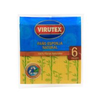 Paño Esponja Natural Ultra Absorbente 6 Un Virutex