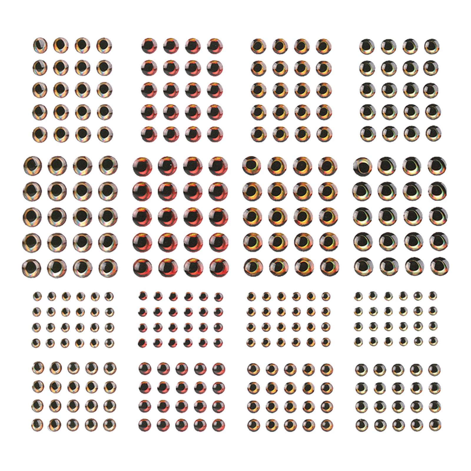 Ioensy - Ojos De Señuelo De Pesca Holográfico Multicolor 4D Artesanía De Atado De Moscas