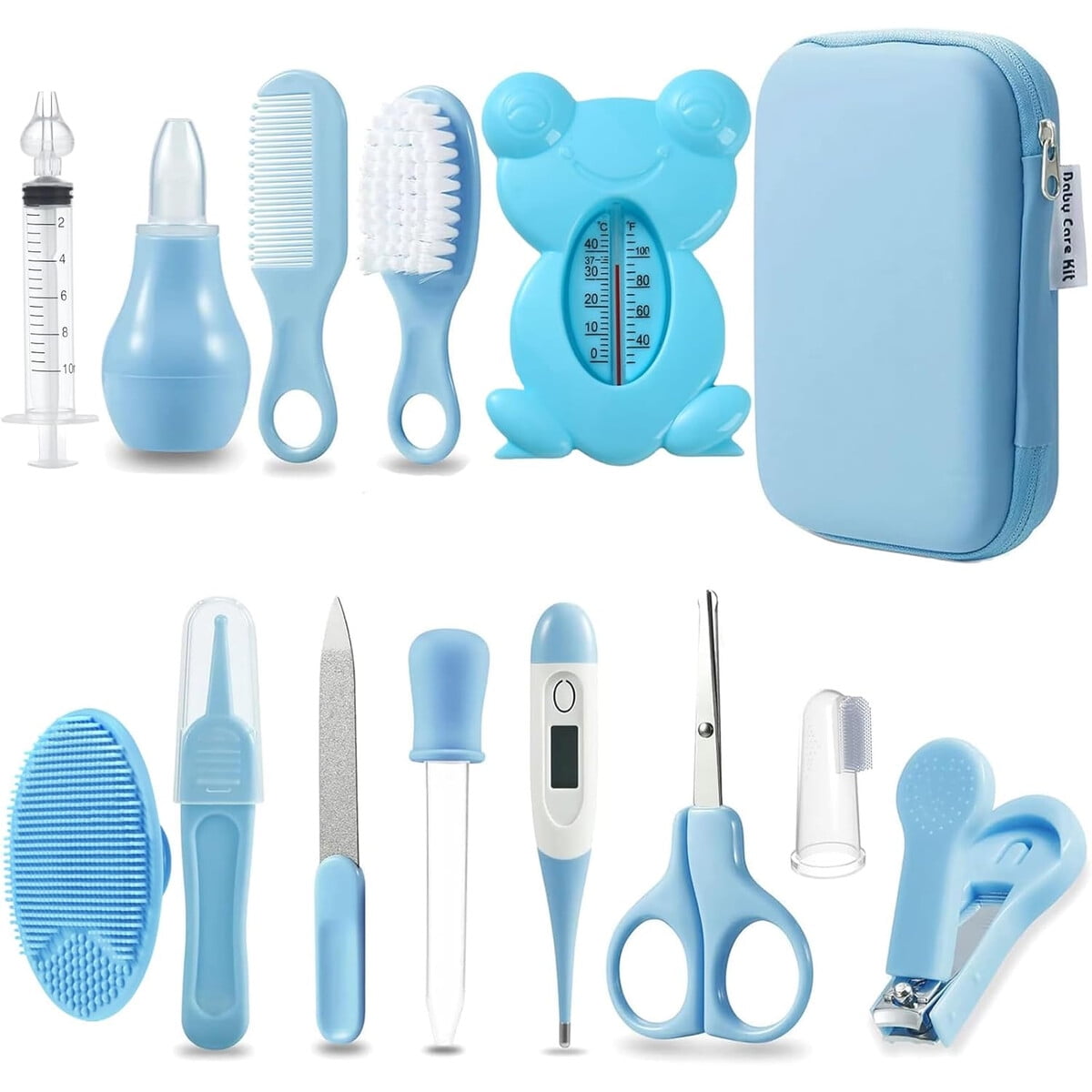 Set Cuidado Bebé Pandaear 12en1 Kit Seguridad Azul
