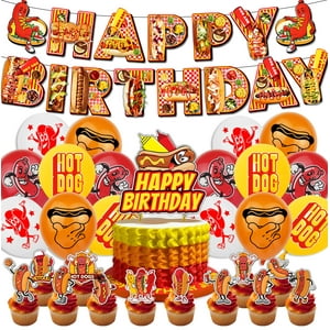Genérico - Set De Decoración Para Fiestas Con Temática De Perritos Calientes Para Adultos Y Niños