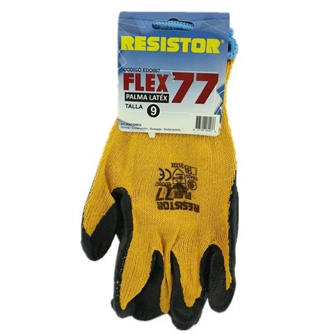 Resistor - Par De Guante De Hilo Palma Latex Multiproposito