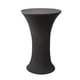thumbnail image 1 of 24x43 Pulgadas Tela De Mesa De Cóctel Negra Montada Mesa Redonda De La Barra Estirable Cubiertas De Mesa De Cóctel De Highboy Para Banquete Fiesta Al Aire Libre Barra De Boda Fondo Redondo N, 1 of 3