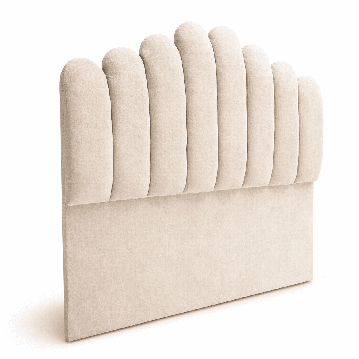 House Decor Fd - Respaldo De Cama Curvo 2 Plazas En Lino Beige