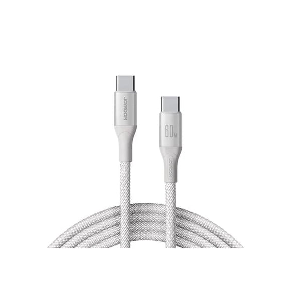 Cable USB-C a USB-C 60W Carga Rápida 2 m Blanco – Serie S-A28 (Blanco) - JOYROOM