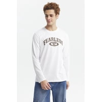 Fashionspark - Polera Hombre Larga Con Print Blanco