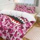 thumbnail image 1 of Dark Pale Pink Bape Shake Camo Comforter Set Soft 3 Pcs Twin Bedding Sets Thicken for All Season, 1 of 5