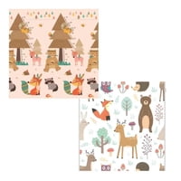 Babyluna - Alfombra Antigolpes Bebé Con Bolso 150X200X1Cm Bosques